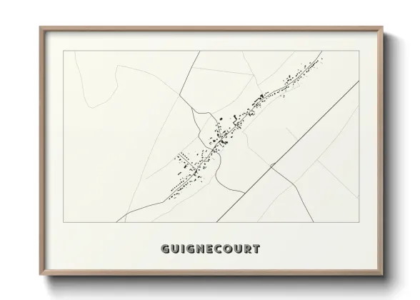 Une affiche de carte sur Guignecourt