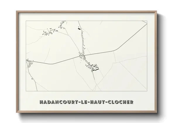 Une affiche de carte sur Hadancourt-le-Haut-Clocher