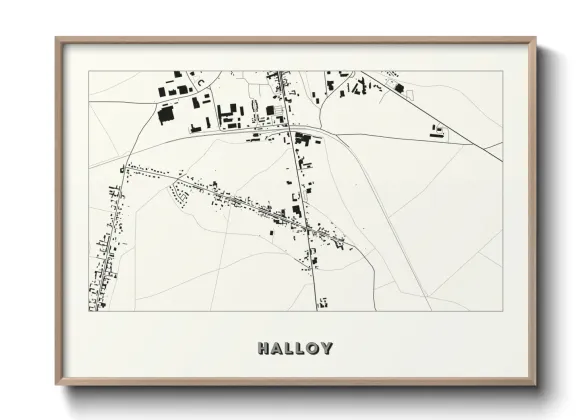 Une affiche de carte sur Halloy