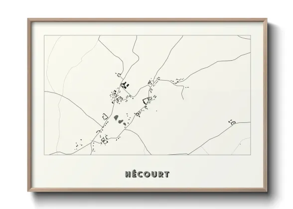 Une affiche de carte sur Hécourt