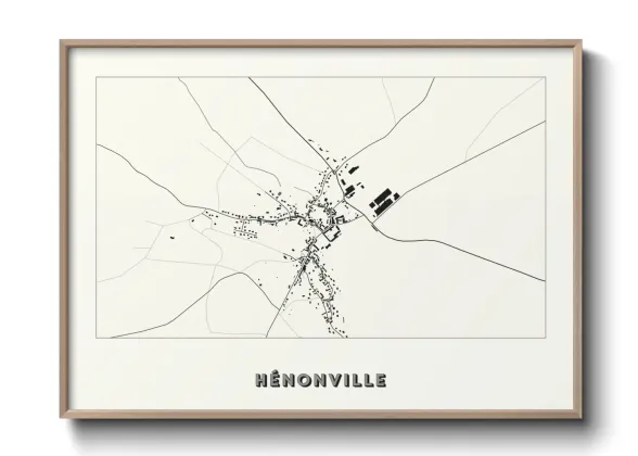 Une affiche de carte sur Hénonville