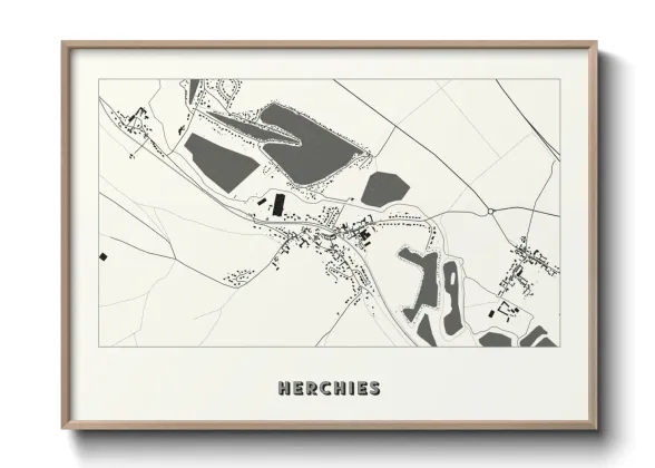 Une affiche de carte sur Herchies