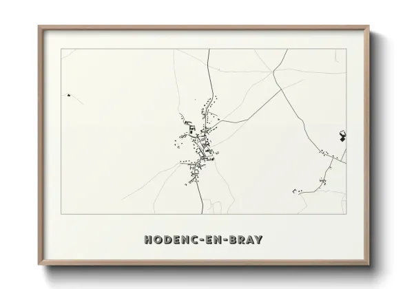 Une affiche de carte sur Hodenc-en-Bray
