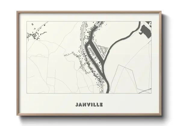 Une affiche de carte sur Janville