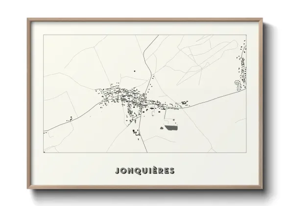 Une affiche de carte sur Jonquières