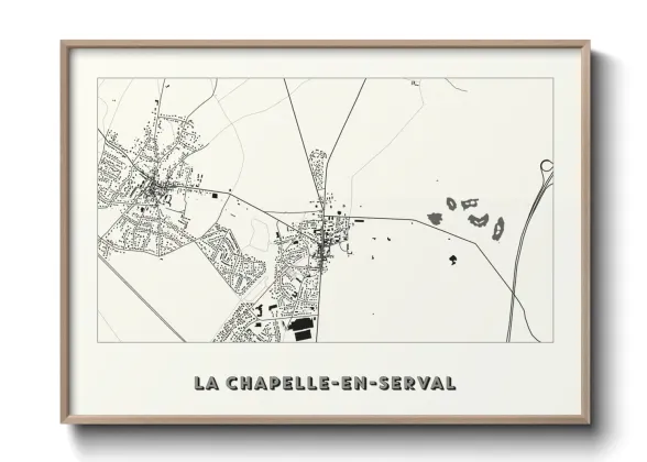 Une affiche de carte sur La Chapelle-en-Serval