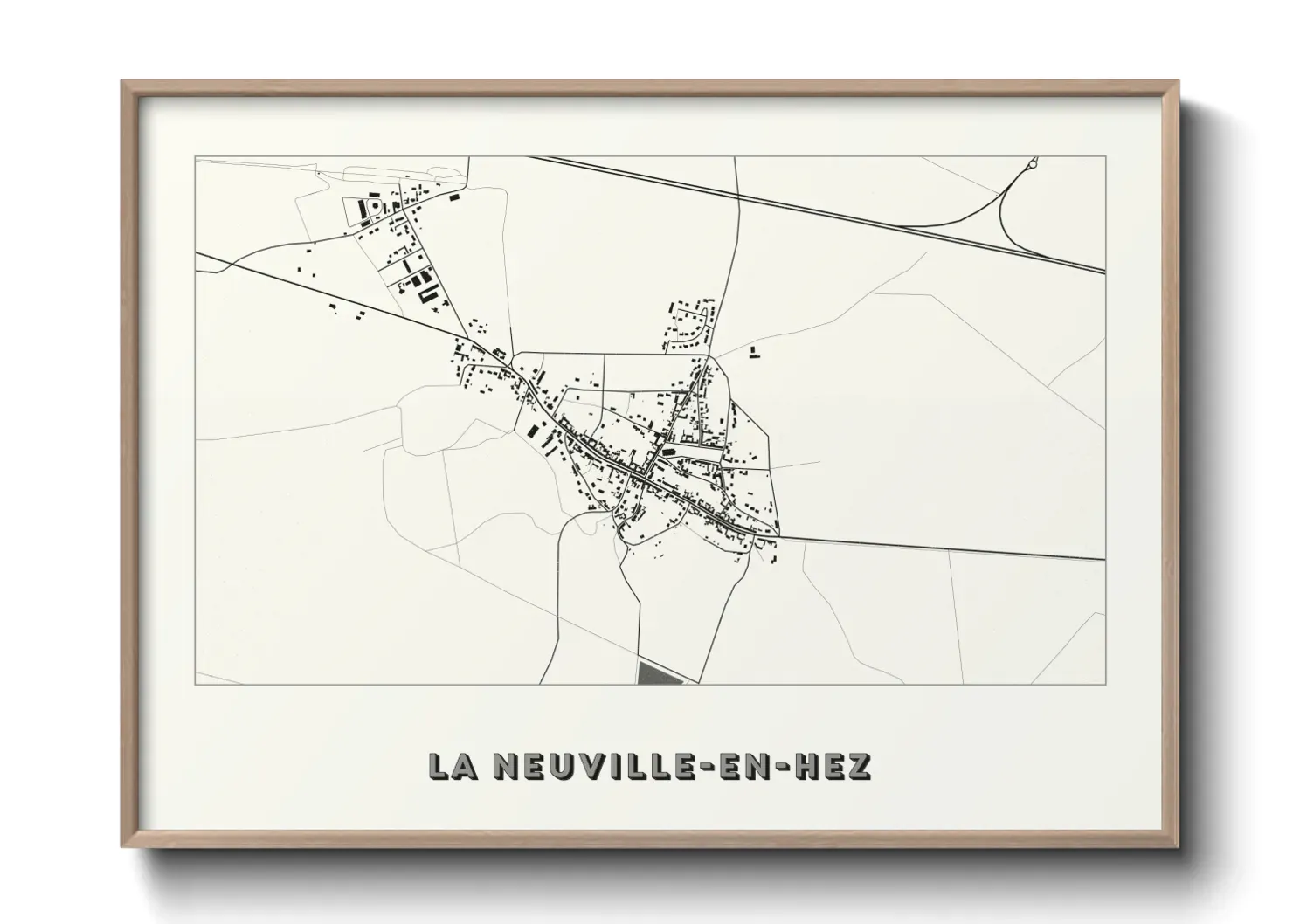 Un poster carteLa Neuville-en-Hez