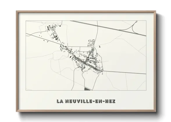 Une affiche de carte sur La Neuville-en-Hez