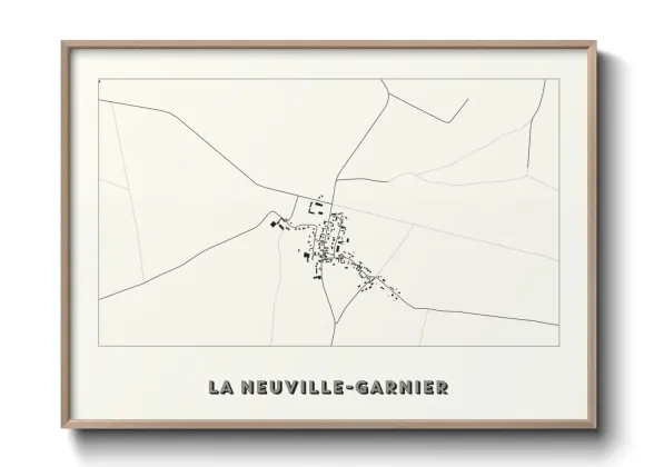 Une affiche de carte sur La Neuville-Garnier