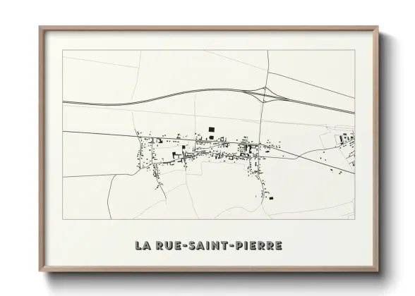 Une affiche de carte sur La Rue-Saint-Pierre