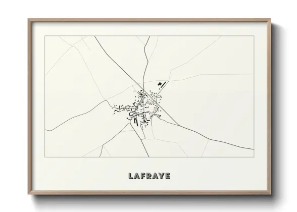 Une affiche de carte sur Lafraye