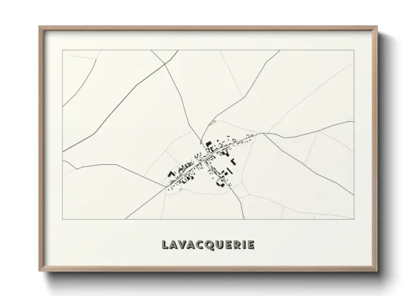 Une affiche de carte sur Lavacquerie