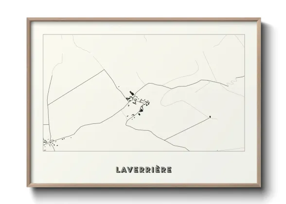 Une affiche de carte sur Laverrière
