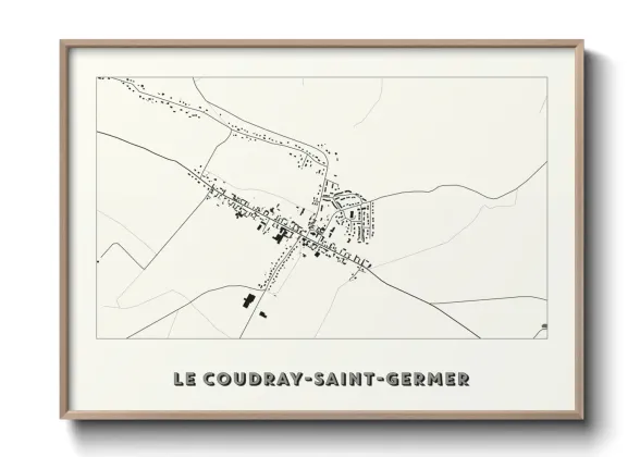 Une affiche de carte sur Le Coudray-Saint-Germer