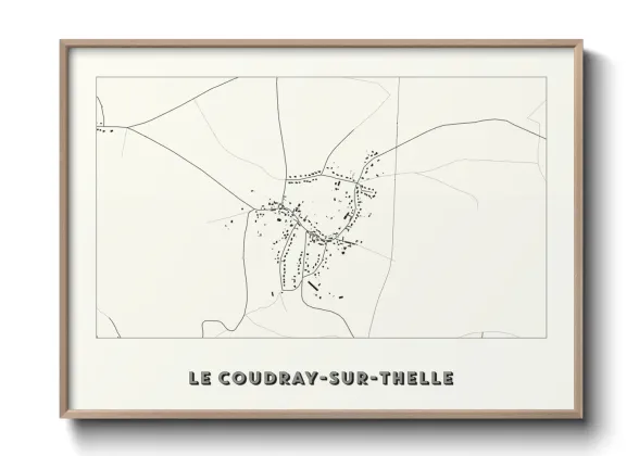 Une affiche de carte sur Le Coudray-sur-Thelle
