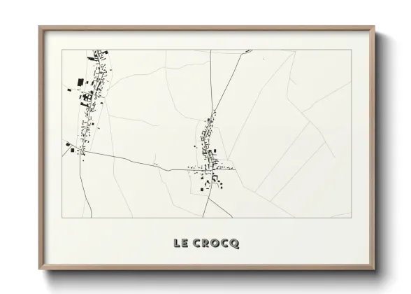 Une affiche de carte sur Le Crocq