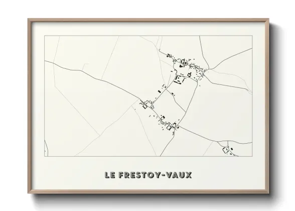 Une affiche de carte sur Le Frestoy-Vaux