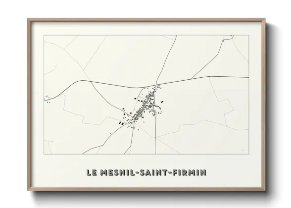 Une affiche de carte sur Le Mesnil-Saint-Firmin