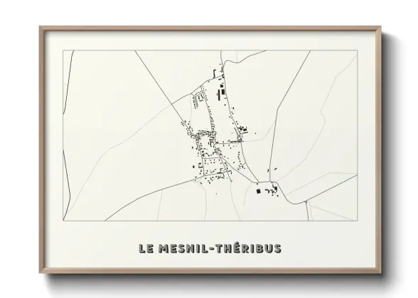 Une affiche de carte sur Le Mesnil-Théribus