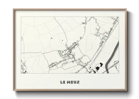 Une affiche de carte sur Le Meux
