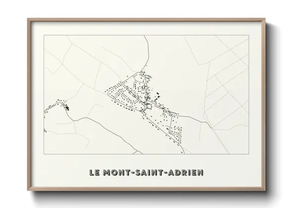 Une affiche de carte sur Le Mont-Saint-Adrien