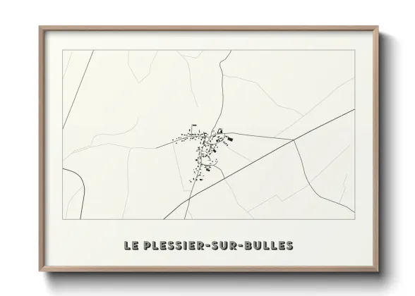 Une affiche de carte sur Le Plessier-sur-Bulles