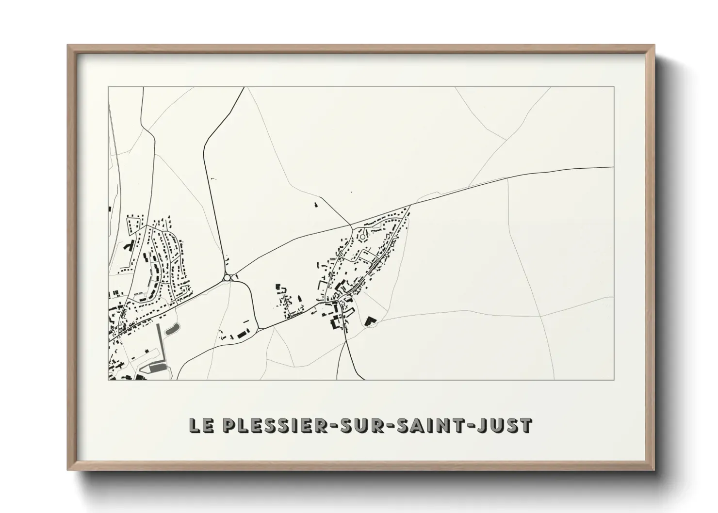 Un poster carteLe Plessier-sur-Saint-Just