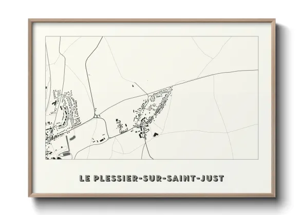 Une affiche de carte sur Le Plessier-sur-Saint-Just