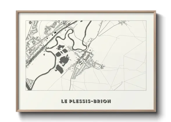 Une affiche de carte sur Le Plessis-Brion