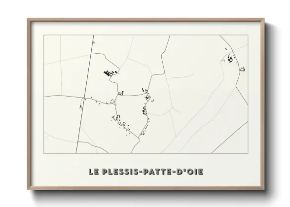 Une affiche de carte sur Le Plessis-Patte-d'Oie
