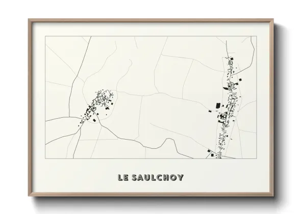 Une affiche de carte sur Le Saulchoy
