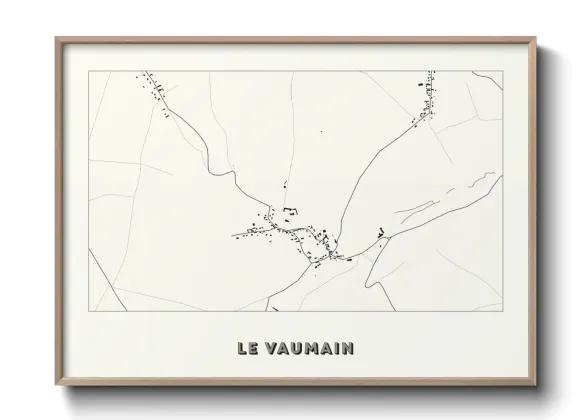 Une affiche de carte sur Le Vaumain