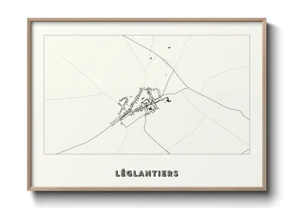 Une affiche de carte sur Léglantiers