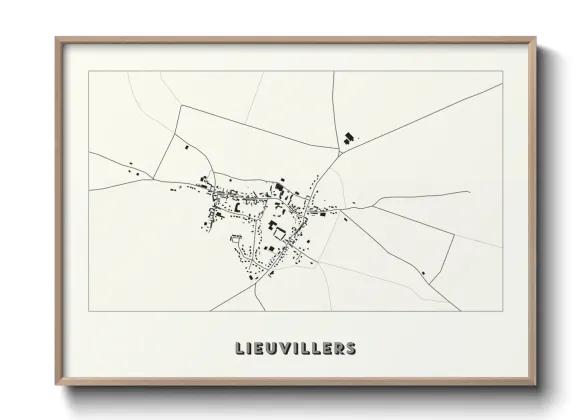 Une affiche de carte sur Lieuvillers