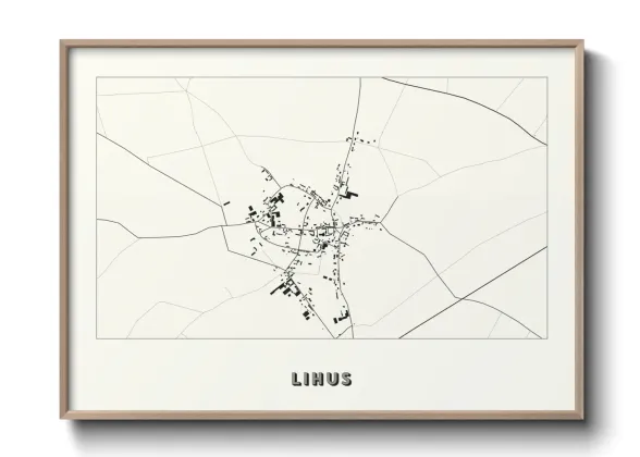 Une affiche de carte sur Lihus