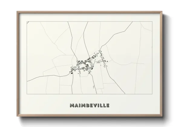 Une affiche de carte sur Maimbeville