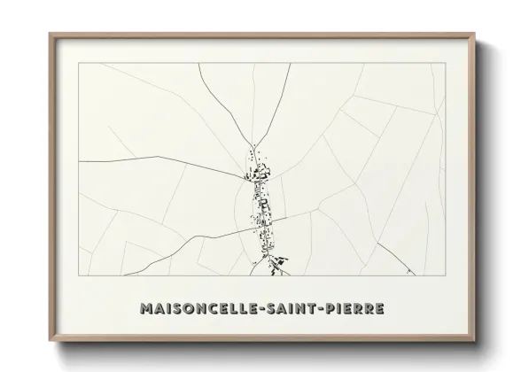 Une affiche de carte sur Maisoncelle-Saint-Pierre