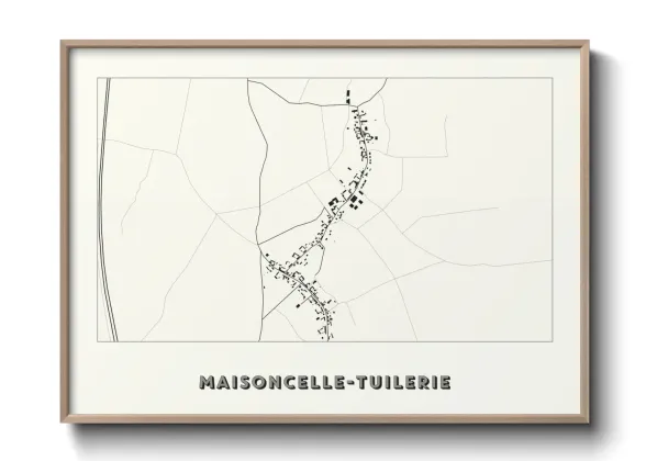 Une affiche de carte sur Maisoncelle-Tuilerie