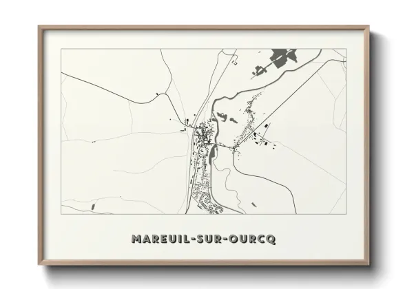 Une affiche de carte sur Mareuil-sur-Ourcq