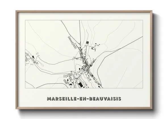 Une affiche de carte sur Marseille-en-Beauvaisis
