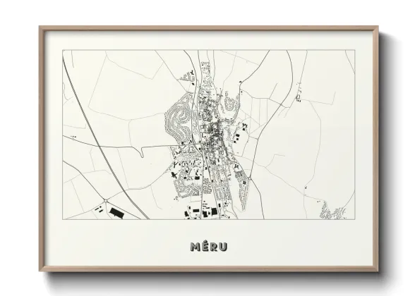 Une affiche de carte sur Méru