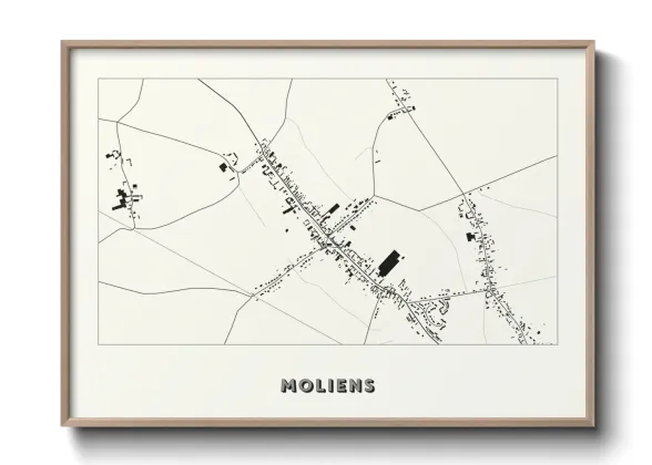 Une affiche de carte sur Moliens