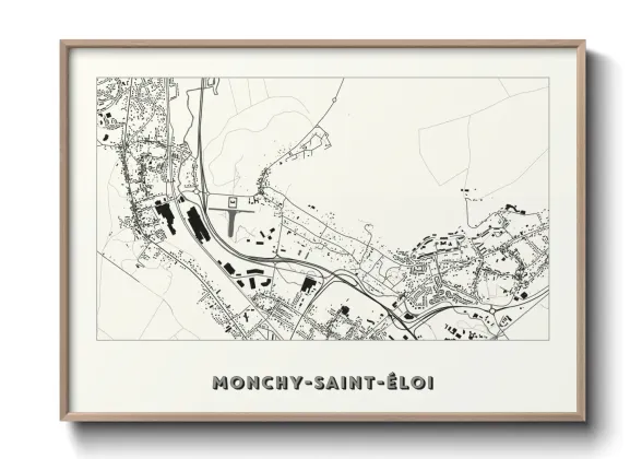 Une affiche de carte sur Monchy-Saint-Éloi