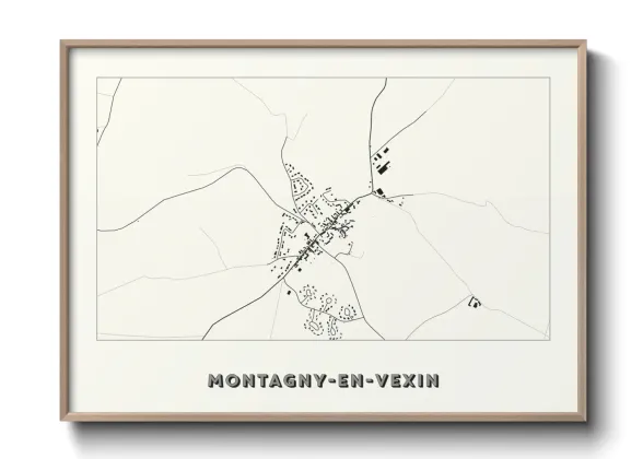 Une affiche de carte sur Montagny-en-Vexin