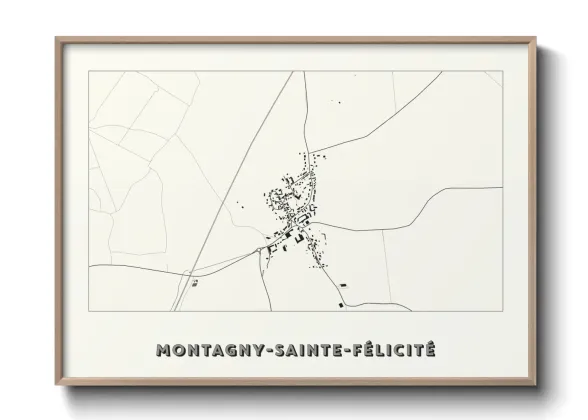 Une affiche de carte sur Montagny-Sainte-Félicité