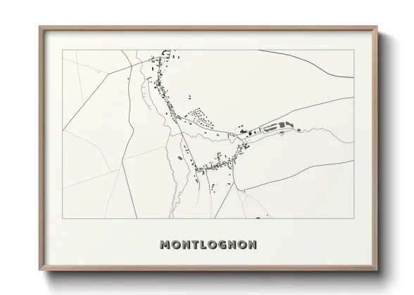 Une affiche de carte sur Montlognon