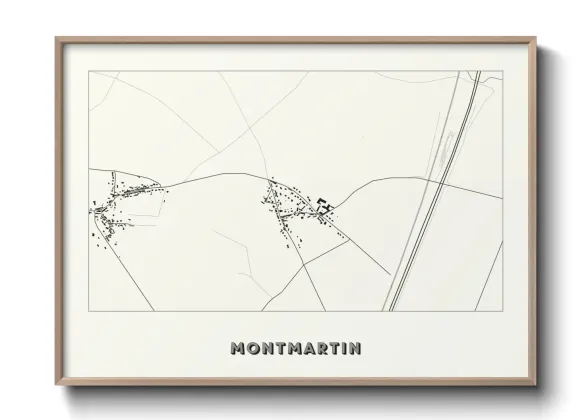 Une affiche de carte sur Montmartin