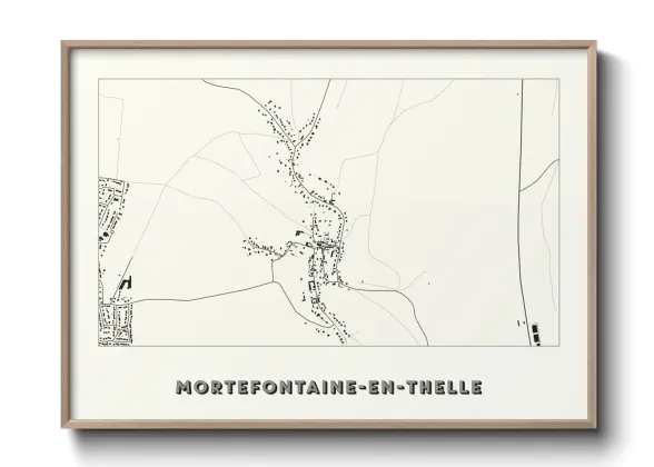 Une affiche de carte sur Mortefontaine-en-Thelle