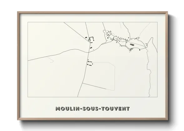 Une affiche de carte sur Moulin-sous-Touvent