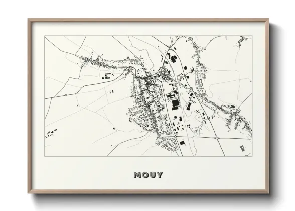 Une affiche de carte sur Mouy